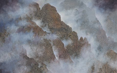 nuvole e campanile&nbsp;&nbsp; Acryllasuren auf Leinwand &nbsp;&nbsp;2021&nbsp;&nbsp; 120 cm x 190 cm