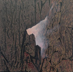 fels&nbsp;&nbsp; Acryllasuren auf Leinwand &nbsp;&nbsp;2024&nbsp;&nbsp; 30 cm x 30 cm