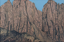 lontano&nbsp;&nbsp;Acryllasuren auf Leinwand &nbsp;&nbsp;2022&nbsp;&nbsp; 20 cm x 30 cm