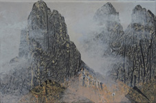 lontano&nbsp;&nbsp;Acryllasuren auf Leinwand &nbsp;&nbsp;2022&nbsp;&nbsp; 20 cm x 30 cm