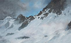 kristallsilberfelsenbleich &nbsp;&nbsp;Acryllasuren auf Leinwand &nbsp;&nbsp;2024&nbsp;&nbsp; 110 cm x 170 cm