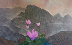 steinüberblüht &nbsp;&nbsp;Acryllasuren auf Leinwand &nbsp;&nbsp;2025&nbsp;&nbsp; 120cm x 190cm