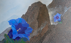 steinüberblüht &nbsp;&nbsp;Acryllasuren auf Leinwand &nbsp;&nbsp;2025&nbsp;&nbsp; 110cm x 180cm