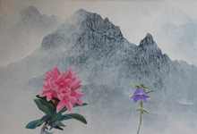 steinüberblüht &nbsp;&nbsp;Acryllasuren auf Leinwand &nbsp;&nbsp;2025&nbsp;&nbsp; 110cm x 160cm