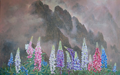 steinüberblüht &nbsp;&nbsp;Acryllasuren auf Leinwand &nbsp;&nbsp;2025&nbsp;&nbsp; 120cm x 190cm